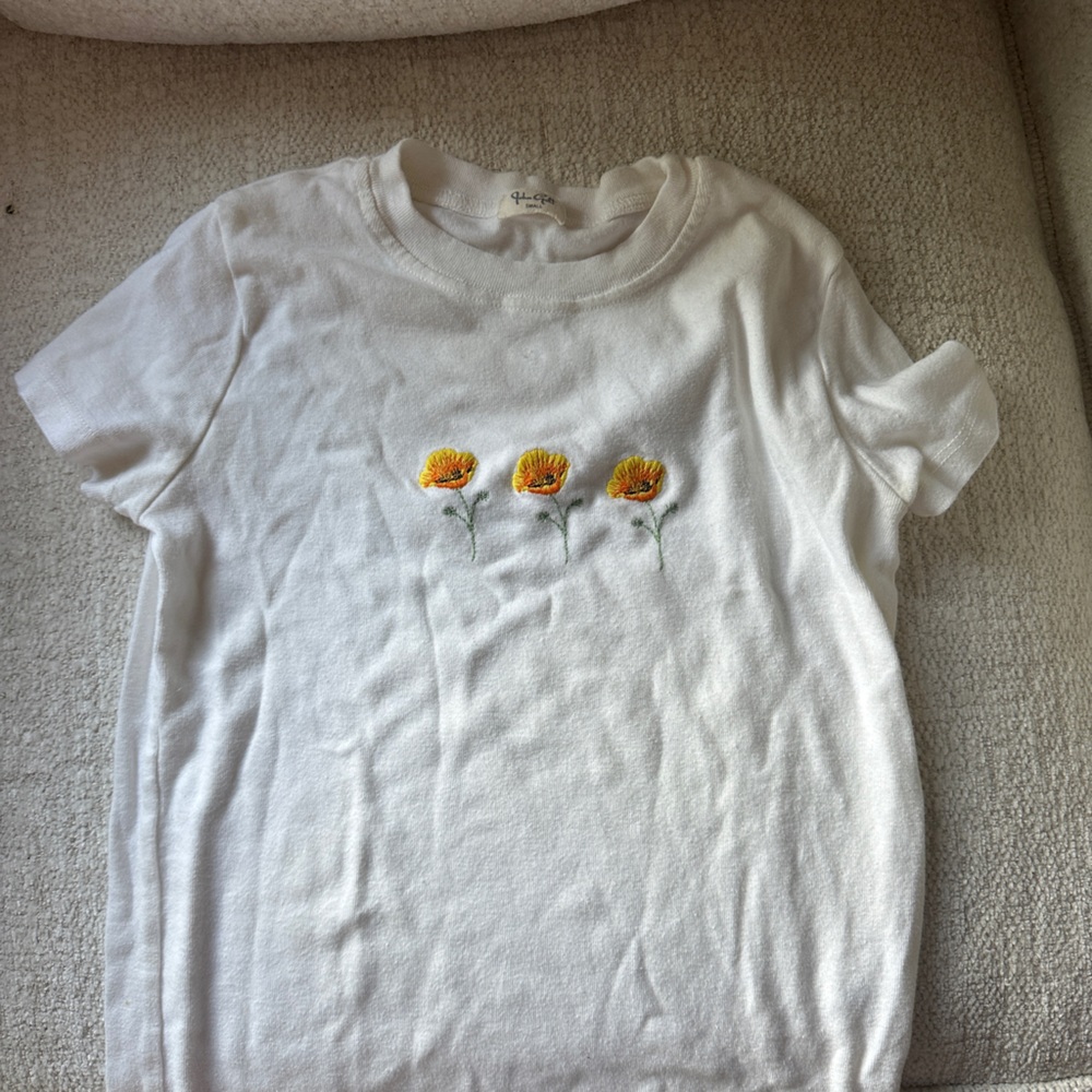 John Galt flower t-shirt